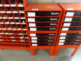 Parts Bin Stand 20"x16"x64" c/w Miscellaneous Fasteners