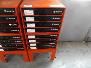 Parts Bin Stand 20"x16"x64" c/w Miscellaneous Fasteners