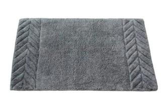Talesma Romance Cotton Bath Rug-Dark Grey