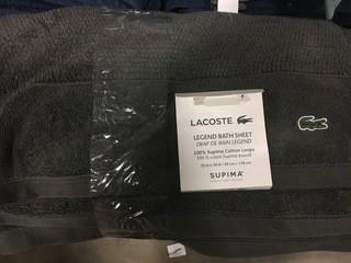 Lacoste Legend Bath Sheet 35x70"-Grey