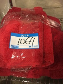 DH/Ralph Lauren 2 Bath Towels, 2 Hand Towels-Red