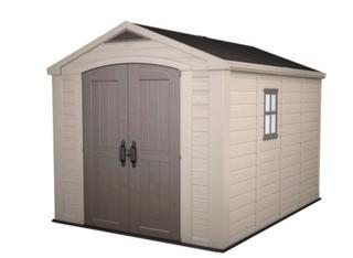 Keter Factor Shed, 8x11-ft-Grey-As Is
