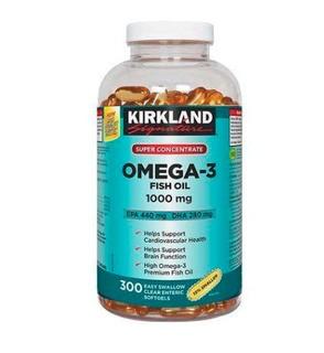 Kirkland Super Concentrate Omega 3 Fish Oil EPA 440mg/DHA280MG-300 Softgells 