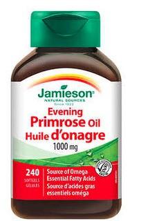 Lot(3) Jamieson-Evening Primrose Oil 1000 mg/240 Softgelss, Nutrition For Kids-Liquid Calcium w/ Mag. Orange Flav. 474ml., Jamieson-Probiotic Baby 126 Droplets