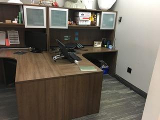 2'x5-1/2' L-Shaped Desk c/w Stack On
