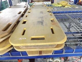 Lot of 4 Backboard First Aid Stretchers