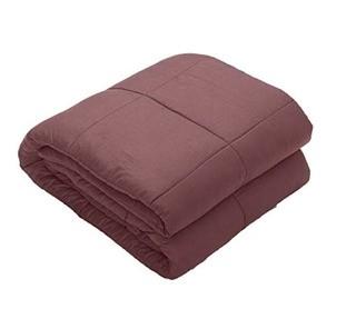 YnM Weighted Blanket (12 lbs, 48''x72'', Twin Size) | Gravity 2.0 Heavy Blanket | 100% Cotton Material with Glass Beads | Great Sleep Therapy for People with Anxiety, Autism, ADHD, Insomnia or Stress-Brown