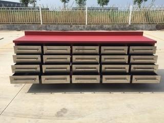 Unused 10 Ft. 20 Drawer Heavy Duty Work Bench Control # 7300.