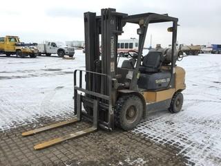 Shangli 25 Forklift c/w 4 Cyl  Gas/LPG Dual Fuel, 2 Stage Mast w/Side Shift. Showing 1024 Hours.
S/N 08801020096