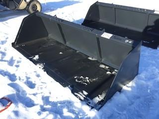 Unused 96" Snow & Mulch Bucket To Fit Skid Steer Control # 1245.
