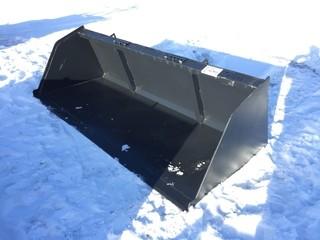 Unused 92" Snow & Mulch Bucket To Fit Skid Steer Control # 1243.