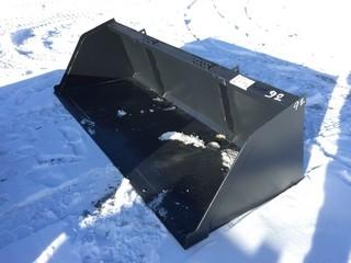 Unused 92" Snow & Mulch Bucket To Fit Skid Steer Control # 1244.