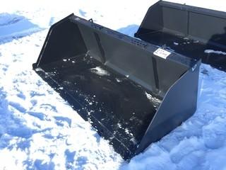 Unused 80" Snow & Mulch Bucket To Fit Skid Steer Control # 1242.