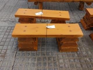 4 Ft. Log  Bench Stained w/Non Peeling UV Protected Stain. Control # 7332.