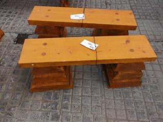 4 Ft. Log  Bench Stained w/Non Peeling UV Protected Stain. Control # 7333.