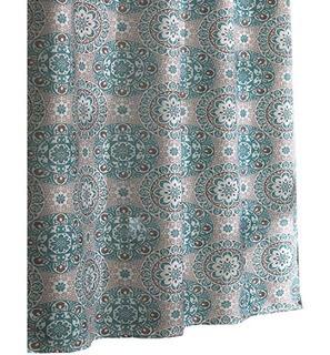 Ex-Cell Carthe Fabric Shower Curtain, 70 by 72-Inch, Turquoise