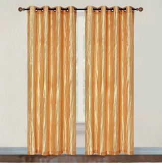Verona Grommet Window Single Curtain Panel-Yellow-4 Panels-52x84"