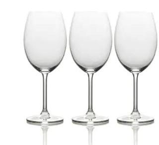 Mikasa Set of 3 Wine Glasses Fine European Crystal 