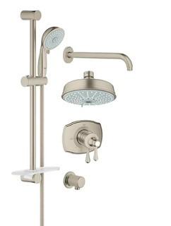 Grohe GrohFlex Pressure Balance Shower Faucet with Valve (GRH4996_13664773)-Brushed Nickel 