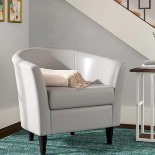 Ebern Designs Czerwinski Barrel Chair (EBRD2797_28847938)- Off White