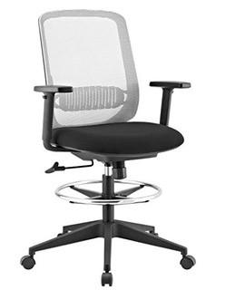 Modway EEI-2862-GRY Acclaim Ergonomic Mesh Adjustable Stool, Gray, Drafting Chair