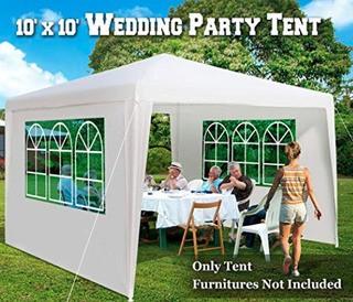 BenefitUSA Wedding Party Tent 10'x10' Gazebo BBQ Pavilion Canopy Cater Events Outdoor Dancing Camping