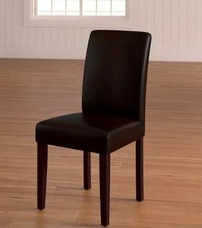 Winston Porter Donnellson Upholstered Dining Chair (WNSP2461_25521849)- Set of 2- Dark Brown