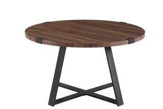 Williston Forge Bowden Metal Wrap Coffee Table 30" (WLK1908_31836420)-Dark Walnut