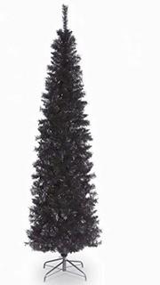 National Tree 6 Foot Black Tinsel Tree with Metal Stand (TT33-704-60)