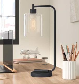 Trent Austin Design Keystone Lantern 16 Desk Lamp (TRNT2776_33735143)-Matte Black