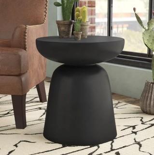 Trent Austin Design Spitzer Lucida End Table (TRNT5401)- Black Concrete 