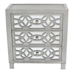 Karratha 3 Drawer Accent Chest-Silver
