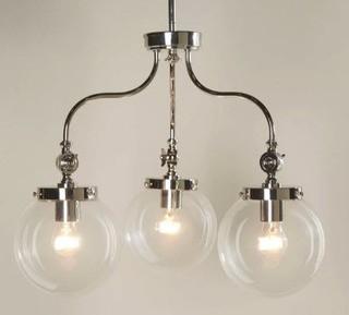 Wyndam 3-Light Shaded Chandelier-Polished Nickel