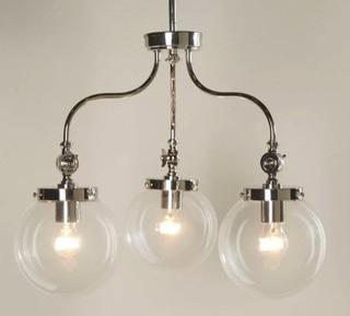 Wyndam 3-Light Shaded Chandelier-Polished Nickel