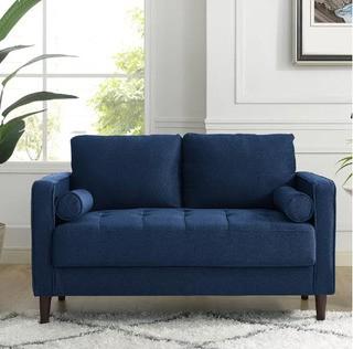 Mercury Row Garren Standard Loveseat (MROW8006_19768757)-Navy Blue