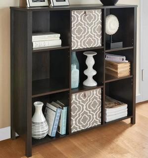 ClosetMaid Premium Adjustable 9-Cube Unit Bookcase-Black Walnut
