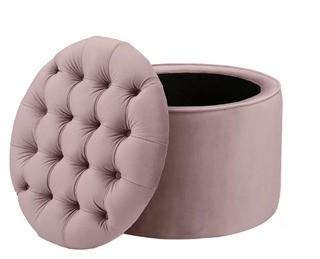 House of Hampton Nalston Storage Ottoman (TOVF2000_23542542)-Blush