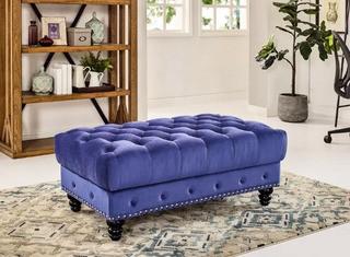 Mercer41 Leyva Tufted Ottoman (OAMH1069_33762887)-Blue