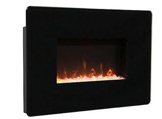 Muskoka?25 Inch Wall Mount Electric Fireplace - Black Glass