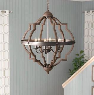 Birch Lane Bennington 6-Light Candle Style Chandelier (BL23884) Stardust 