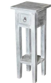 Sterling 6500505 Sutter Mahogany End Table with Drawer, 27-Inch White Washed 