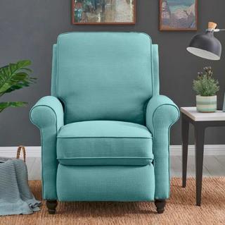 Charlton Home Whitehaven Manual Recliner (CRLM1773_33397862) Light Blue 