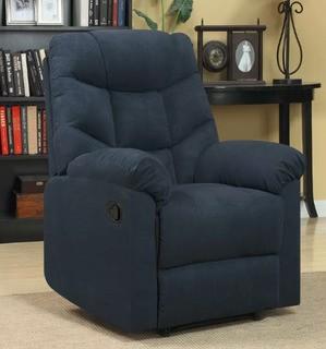 Andover Mills Gertrude Manual Wall Hugger Recliner (ANDV4879) Blue