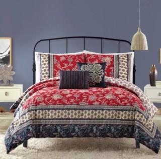 Bungalow Rose Hofer Cotton 5 Piece Reversible Comforter Set (JQHJ1000_30267251)-King