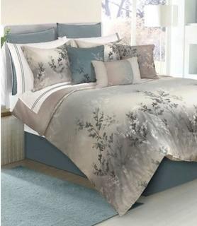 Safdie & Co-Riviera Seven-Piece Comforter Set-Green-Queen