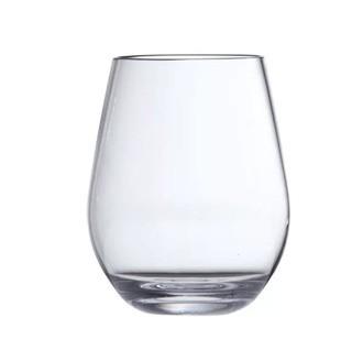D&V Stemless Red Wine Glass (DVGW1010)-Plastic, 6PC