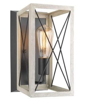 Laurel Foundry Modern Farmhouse Delon 1-Light Flush Mount (LFMF3298_25779365)-Graphite