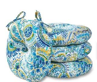 Greendale Home Fashions Round Indoor/Outdoor Dining Chair Cushion (GNF1859_20503562) Set Of 4-Baltic