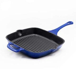 Lodge 10.25" Cast Iron Grill Pan-Navy-Chipping Paint-As Is