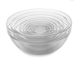 Anchor 10-Piece Tempered Glass Nesting Mixing and Prep Bowl Set- As Is!